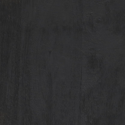 19" Black Solid Wood Backless Bar Chair