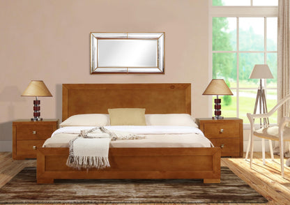 Oak Solid and Manufactured Wood Queen Bed Frame