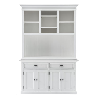 White Solid Wood Adjustable Two Tier Bookcase