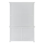 White Solid Wood Adjustable Two Tier Bookcase