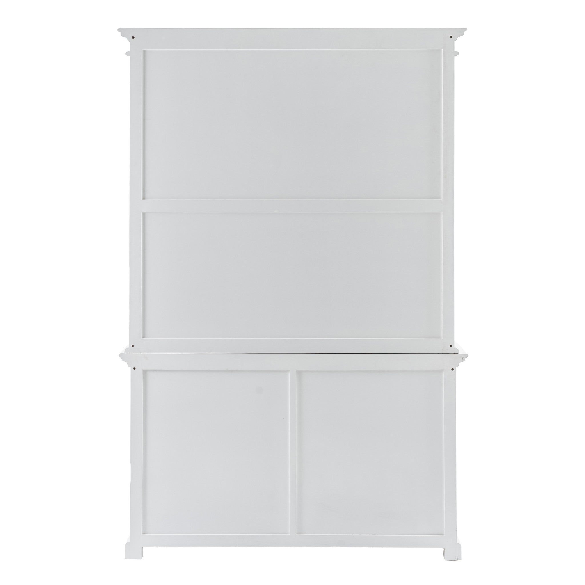 White Solid Wood Adjustable Two Tier Bookcase