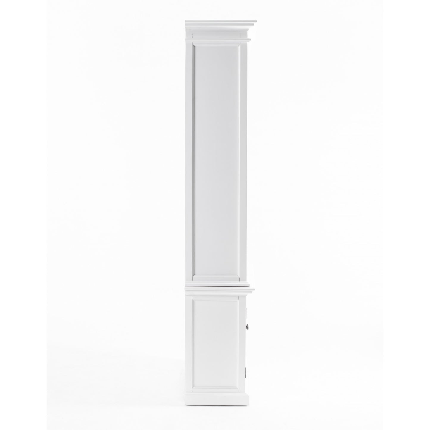 White Solid Wood Adjustable Four Tier Bookcase