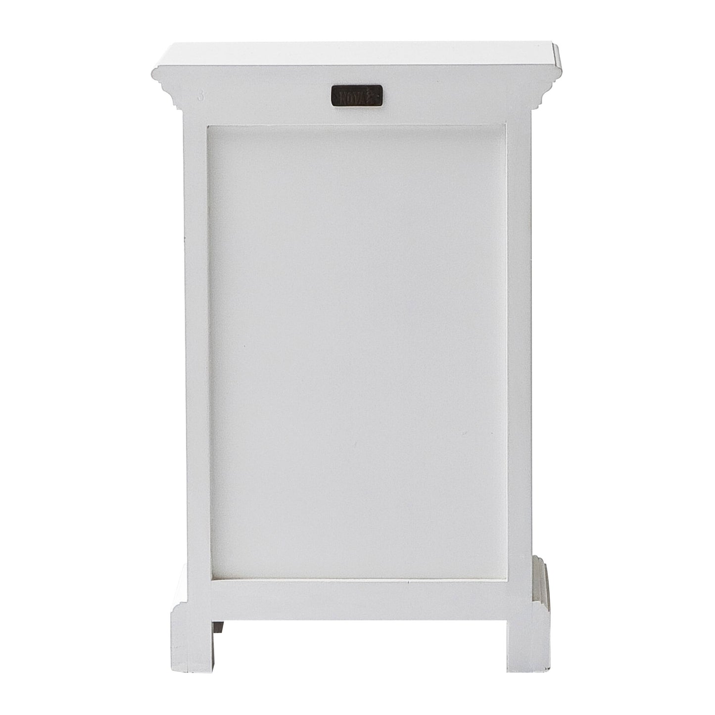 24" White Solid Wood Two Drawer Nightstand
