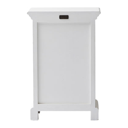 24" White Solid Wood Two Drawer Nightstand