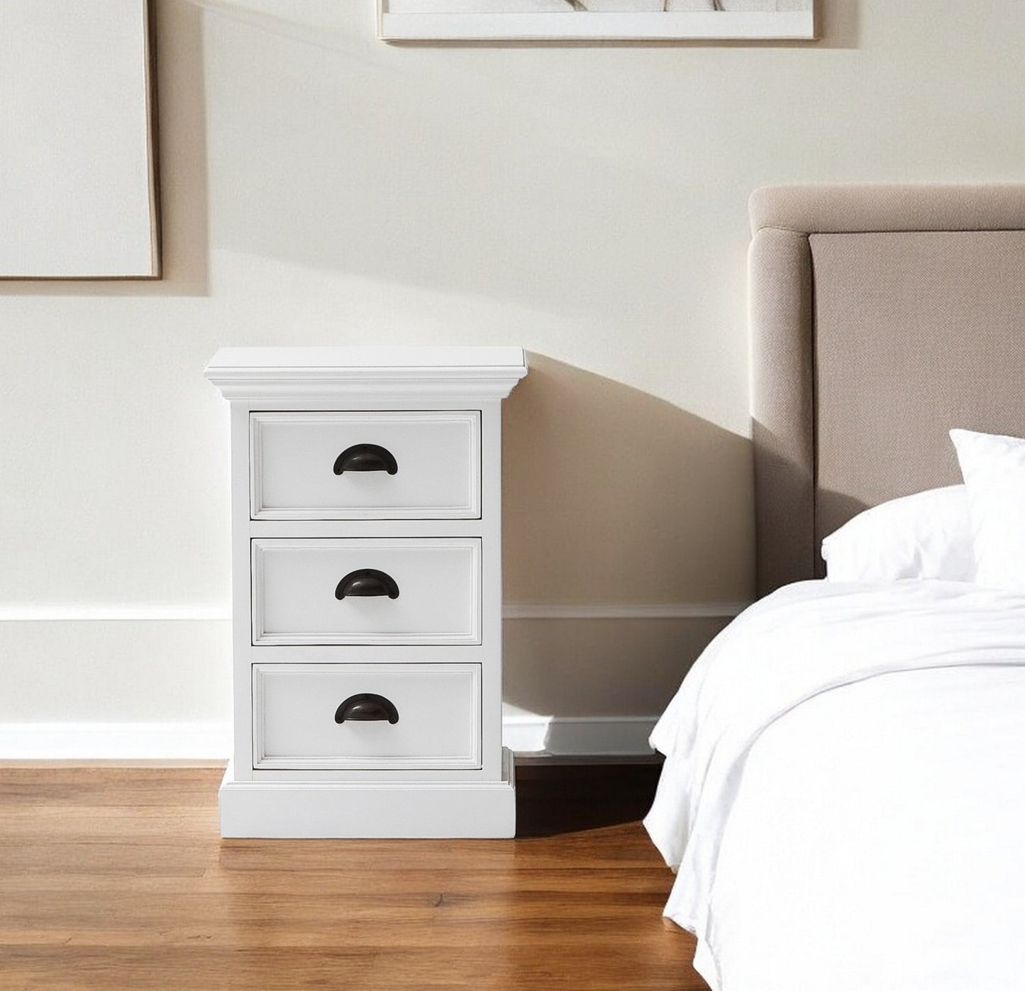 24" Solid Wood and Wood Nightstand