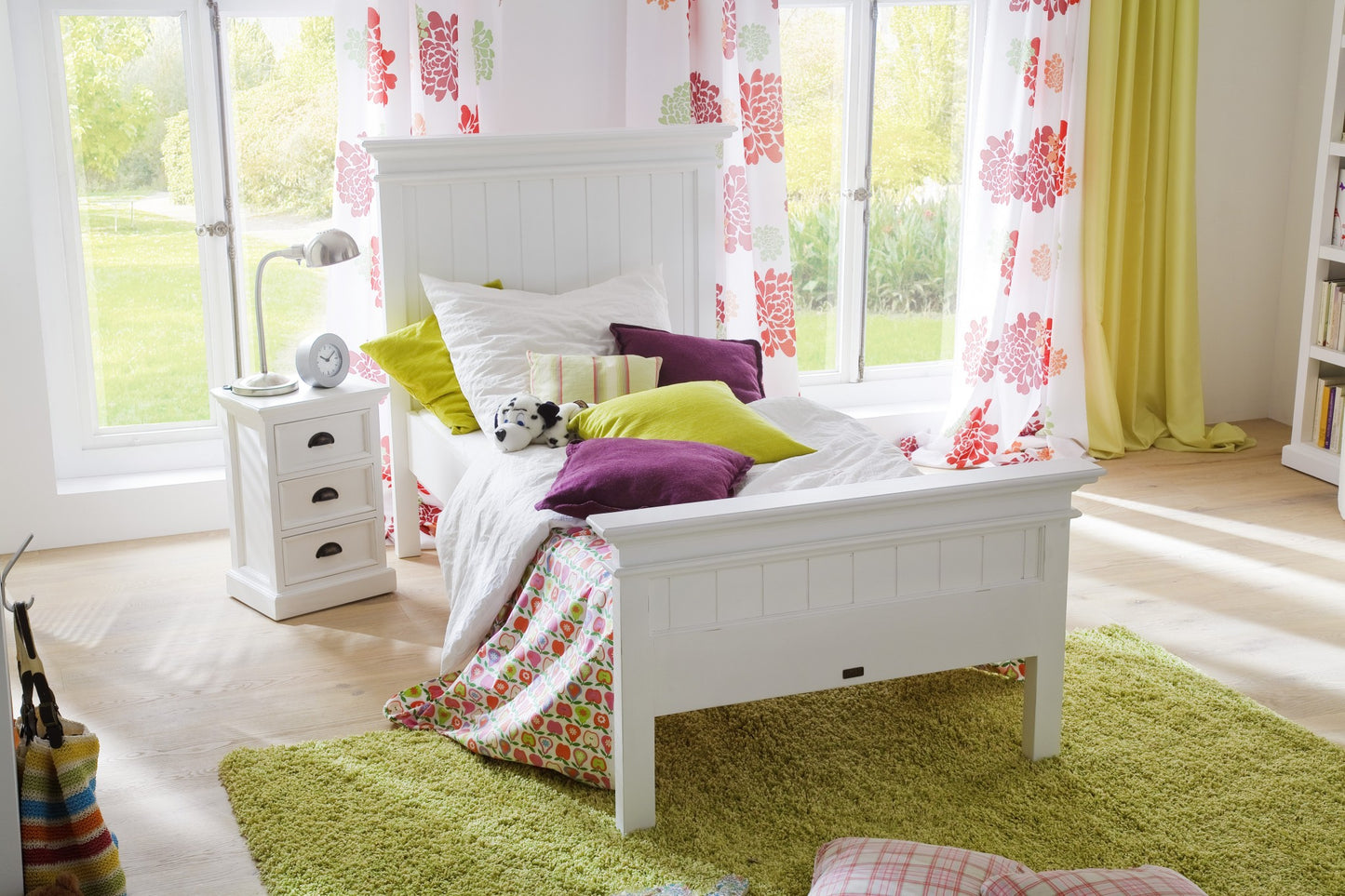 24" Solid Wood and Wood Nightstand
