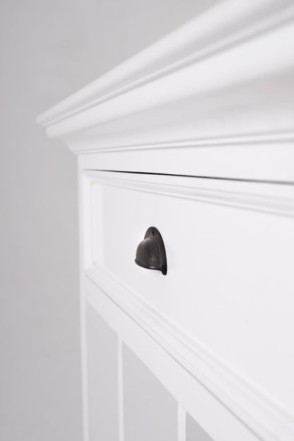 31" White Solid and Manufactured Wood Nightstand