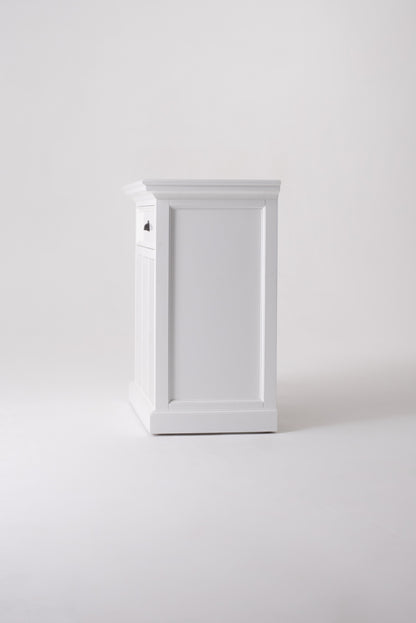 31" White Solid and Manufactured Wood Nightstand