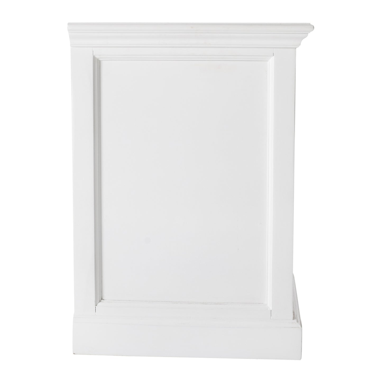 24" White Solid Wood Distressed One Drawer Nightstand