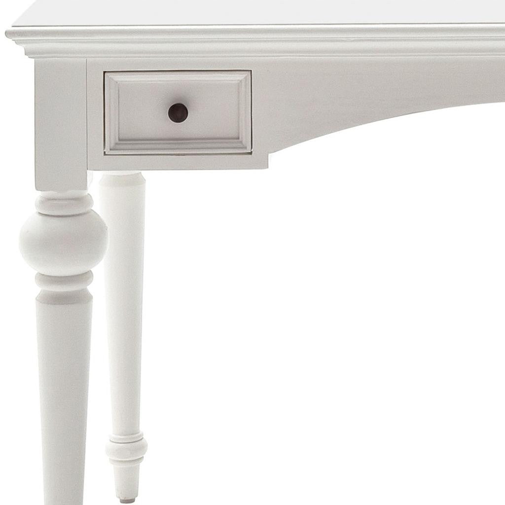 47" White Computer Desk With Two Drawers