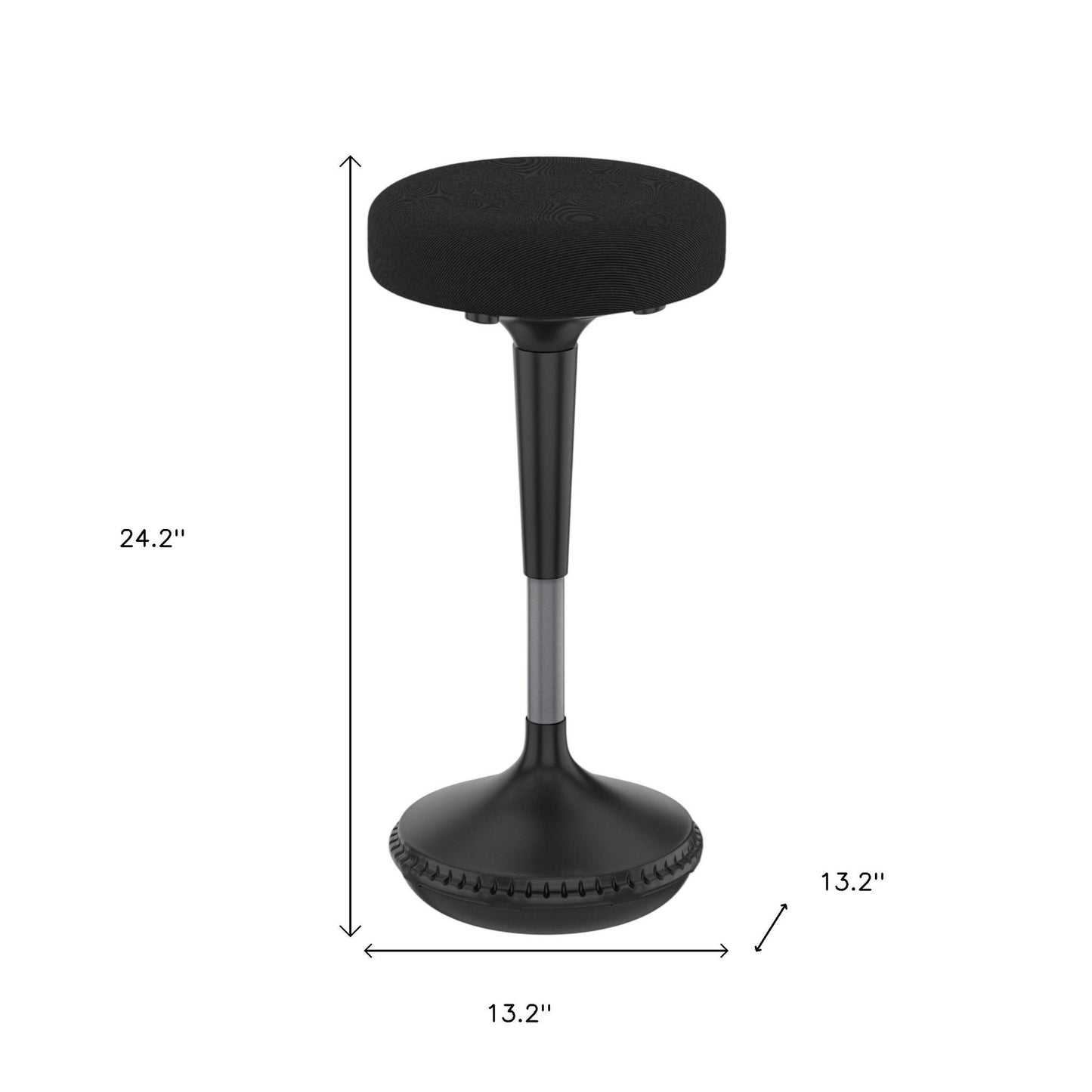 Black and Gray Adjustable Height Swivel Office Chair