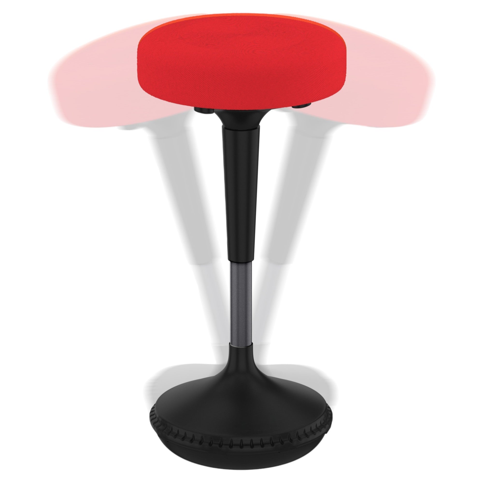 Red and Black Adjustable Height Swivel Office Chair