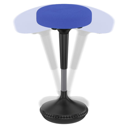 Blue and Black Adjustable Height Swivel Office Chair