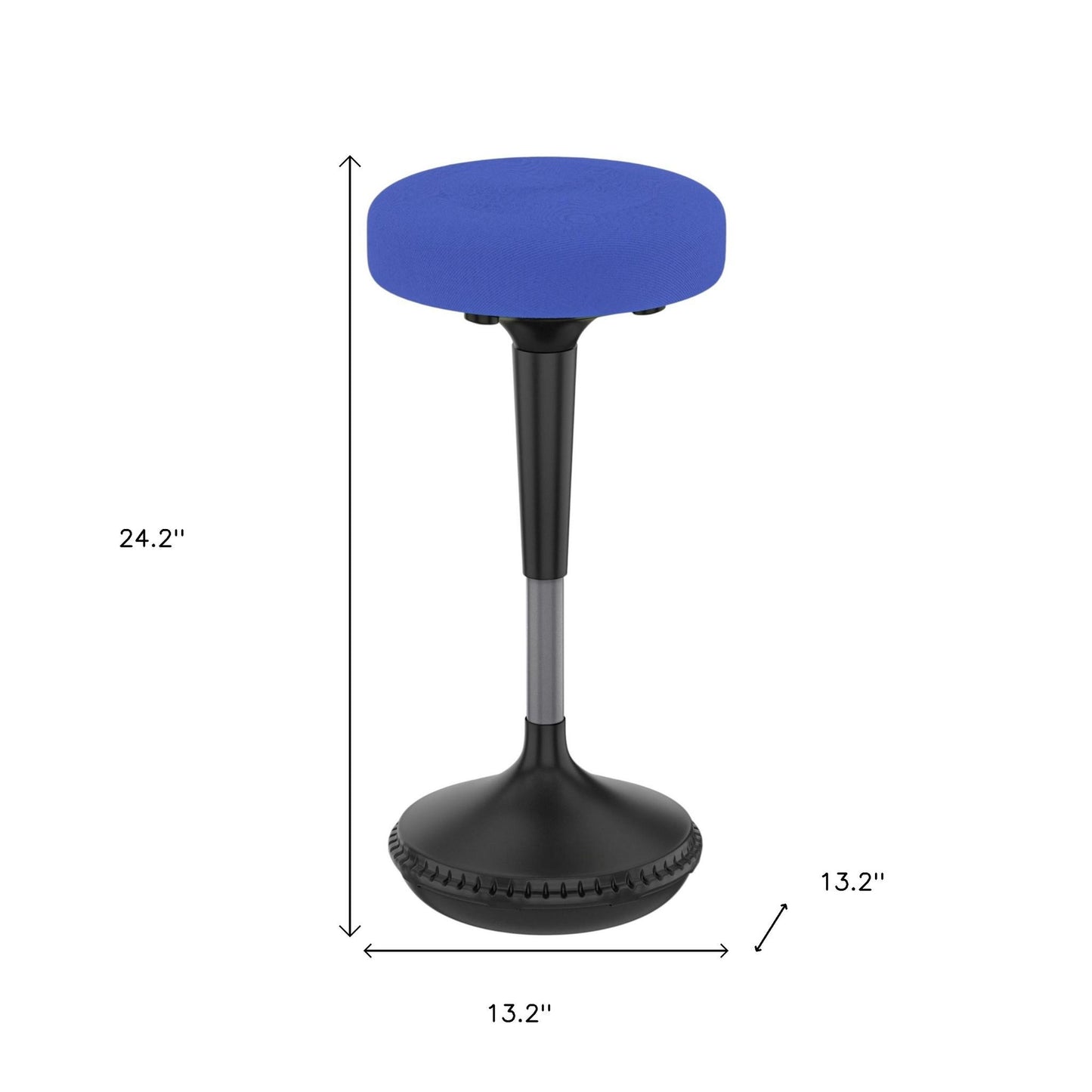 Blue and Black Adjustable Height Swivel Office Chair