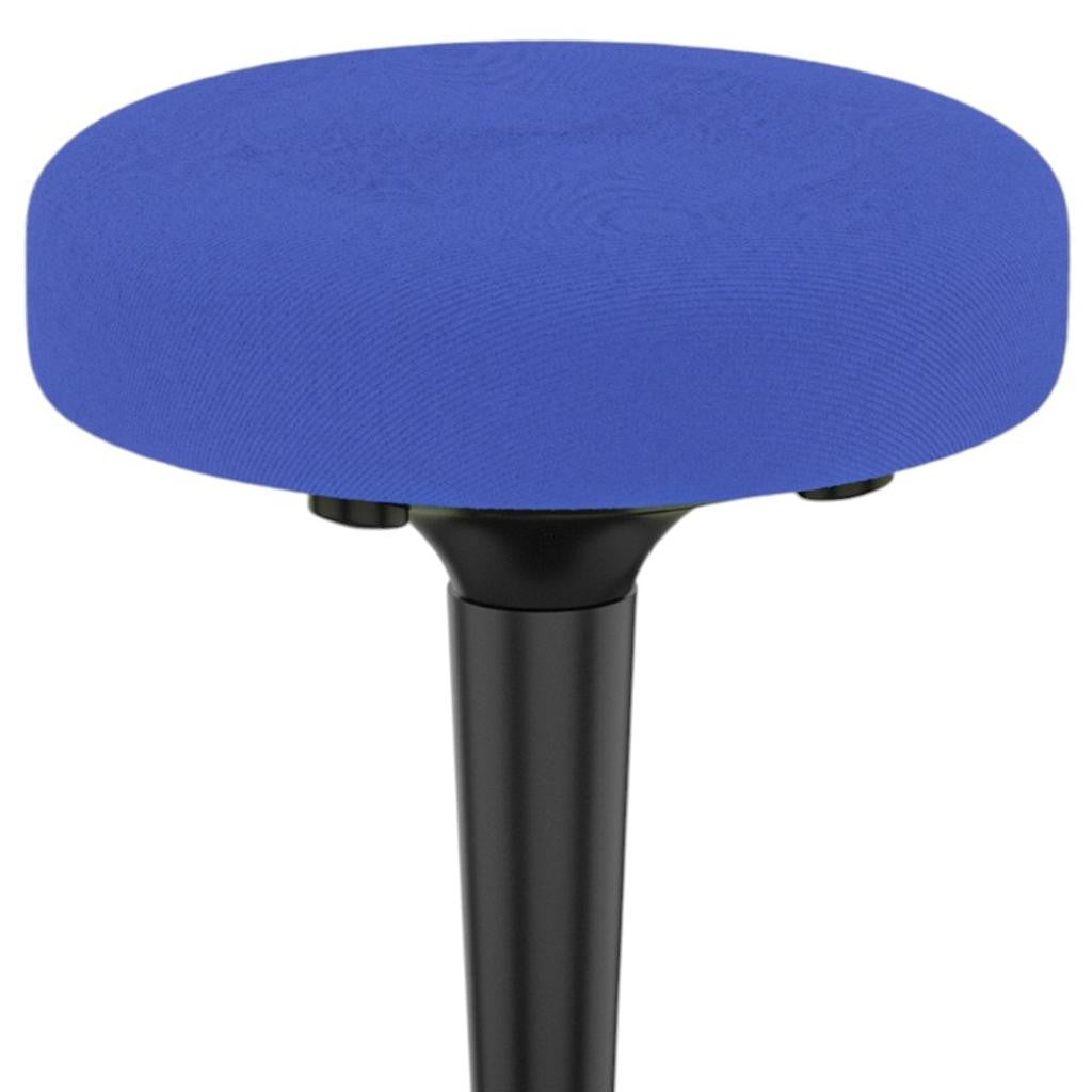 Blue and Black Adjustable Height Swivel Office Chair