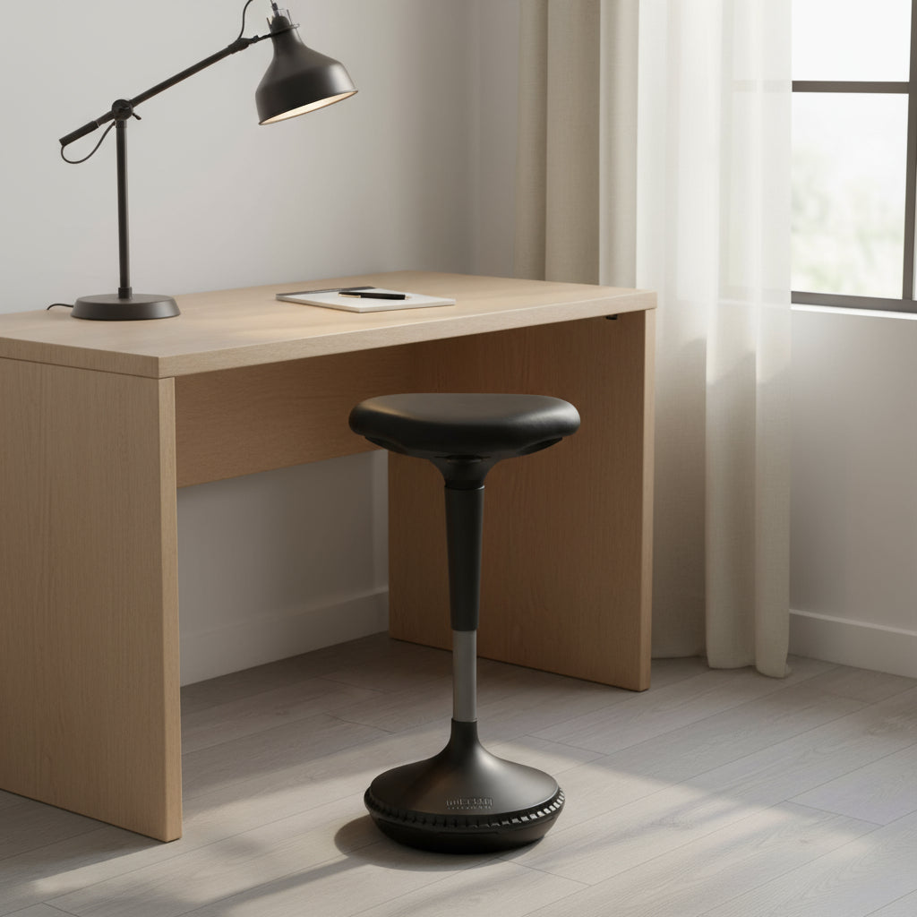 Black Adjustable Height Swivel Office Chair