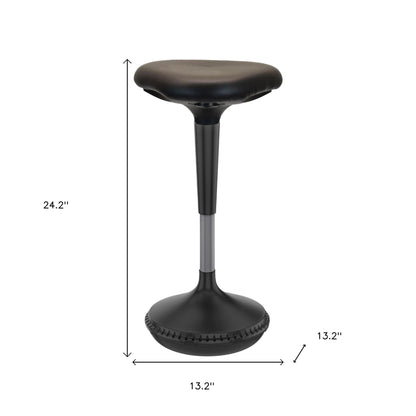 Black Adjustable Height Swivel Office Chair
