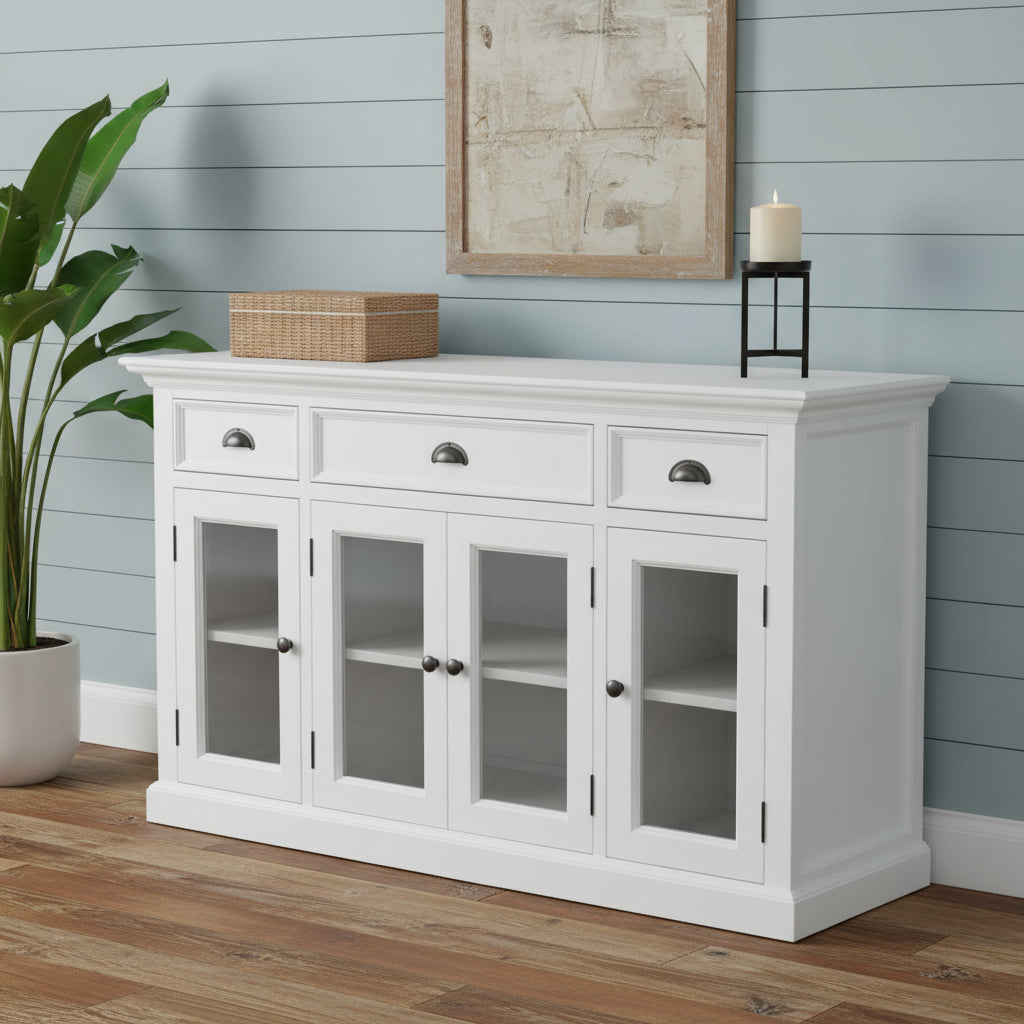 Modern Farmhouse White Buffet Server