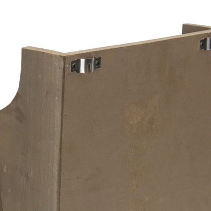 Set of Two Brown Solid Wood File Organizer