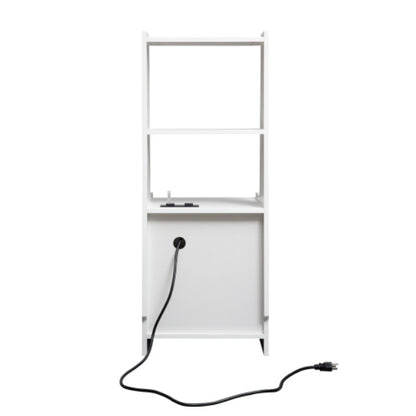 Nightstands Set Of 2, With Charging Station, Smart Nightstand With Night Light, Modern Night Stand With Bookshelf, Bedside Tables With Storage Cabinet For Bedroom,White