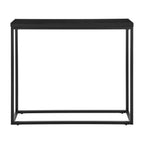 35" Black Wood and Steel Frame Console Table