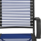 Blue and Black Adjustable Swivel Bungee Rolling Office Chair