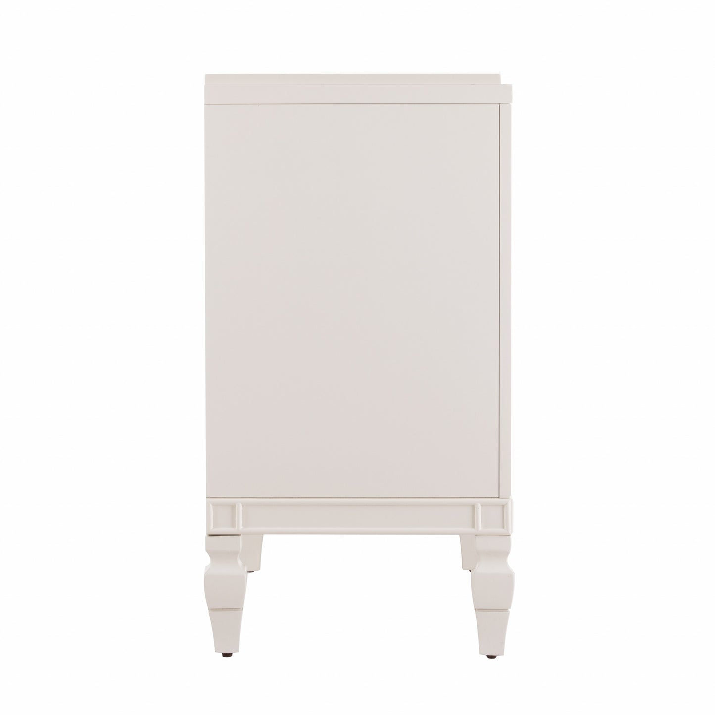 64" White Solid Wood Sideboard with Four Doors