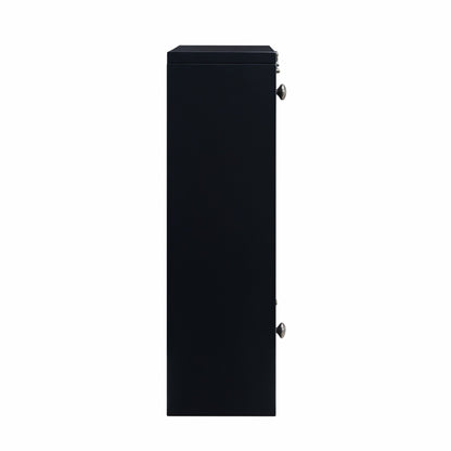 26" Black Wood Wall Mounted Folding Floating Desk