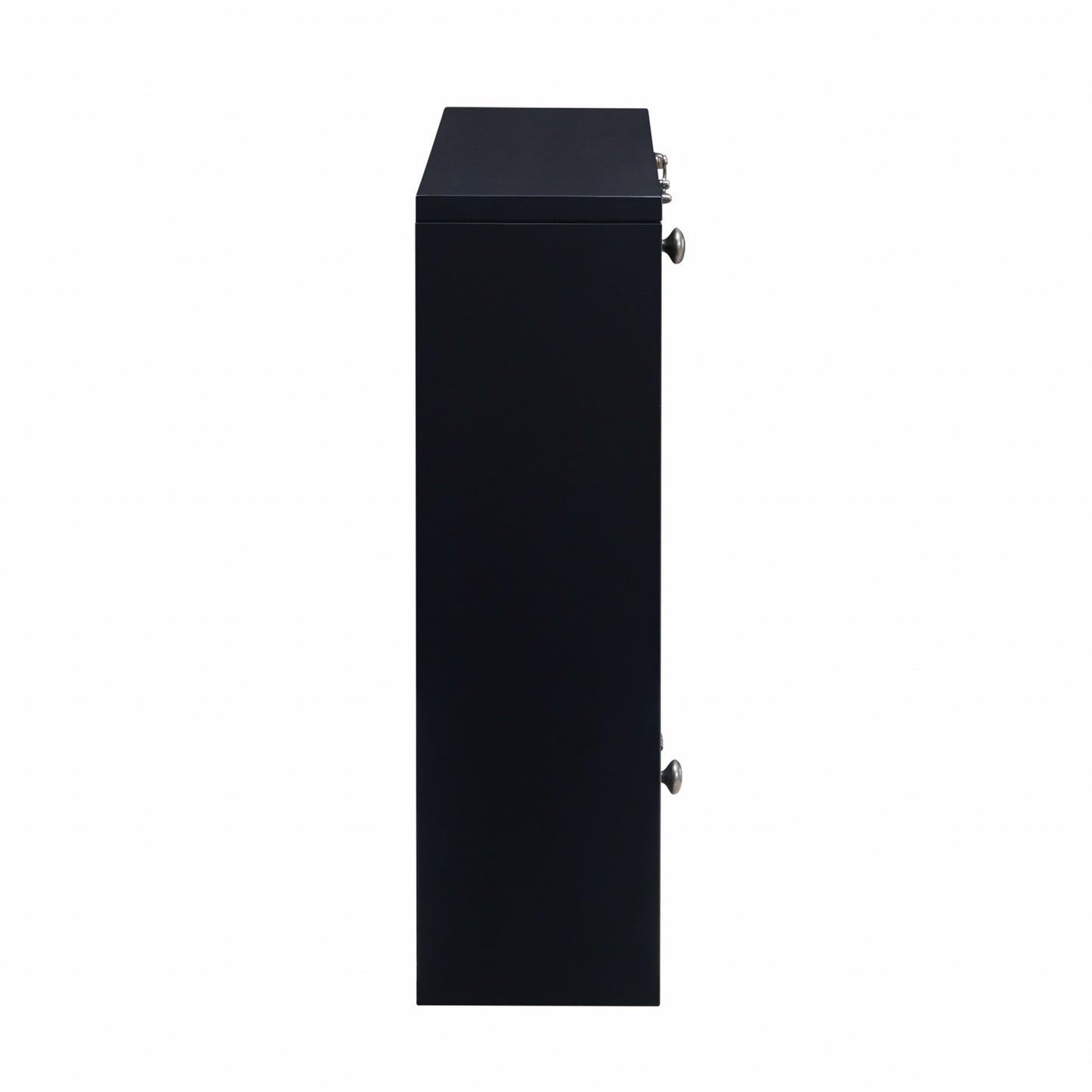 26" Black Wood Wall Mounted Folding Floating Desk