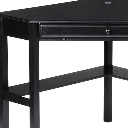 Black Corner Computer Desk