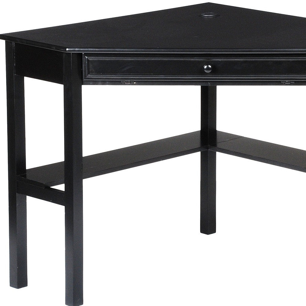 Black Corner Computer Desk