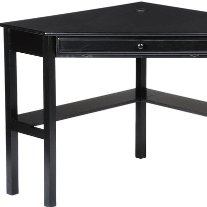 Black Corner Computer Desk