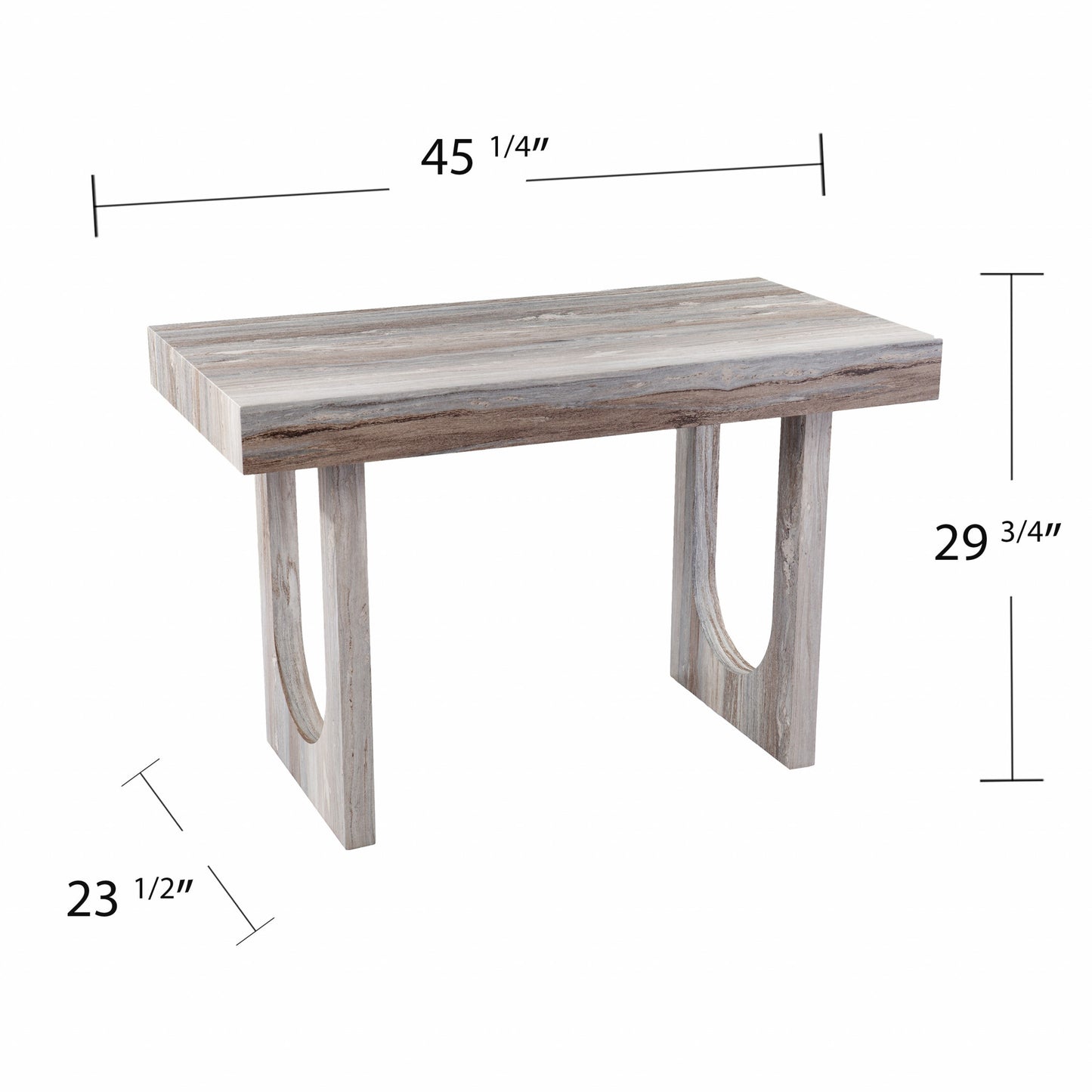 45" Brown Writing Desk