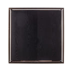 33" Champagne Glass And Solid Manufactured Wood Square Coffee Table