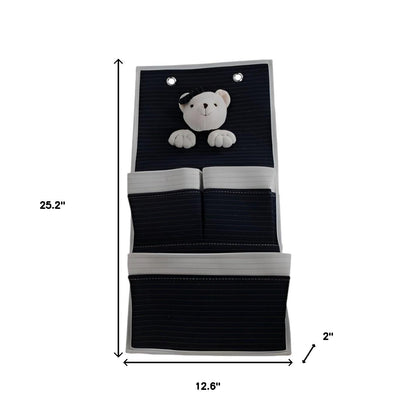 Set of Two Black And White Fabric Wall Hanger