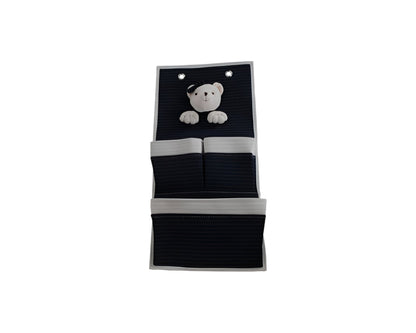 Set of Two Black And White Fabric Wall Hanger