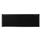 42" Black Glass Frame Console Table With Shelves