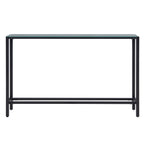 56" Black Mirrored Glass Console Table