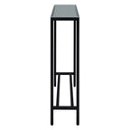 36" Black Mirrored Glass Console Table