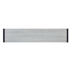 54" White and Black Distressed Sled Console Table