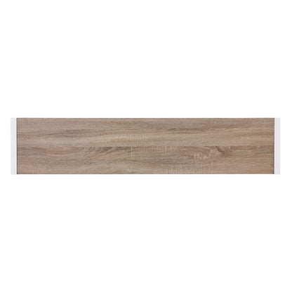 54" Gray Brown and White Sled Console Table