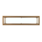 49" Clear and Gold Glass Floor Shelf Console Table With Storage