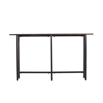 54" Espresso and Black Frame Console Table