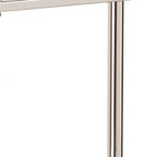 24" Silver Glass And Iron Square Mirrored End Table