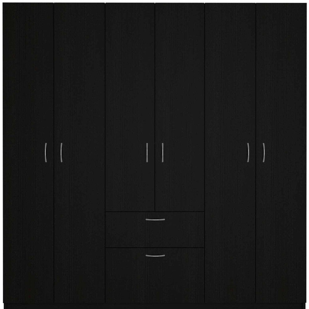 71" Black and White Single Drawer Combo Dresser