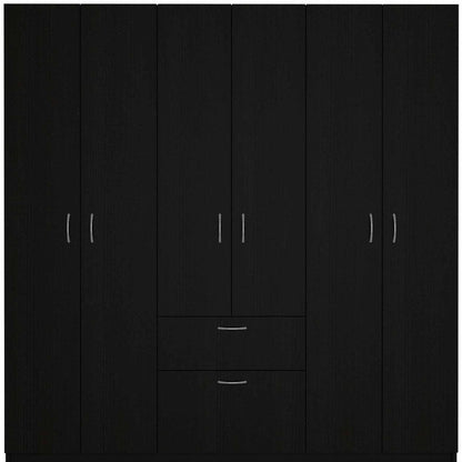 71" Black and White Single Drawer Combo Dresser