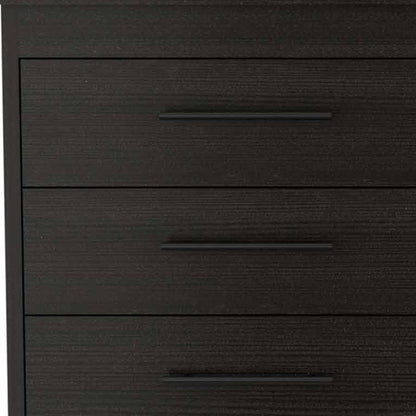 59" Black Six Drawer Double Dresser