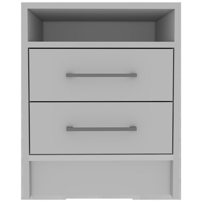 20" Wood Two Drawer Nightstand