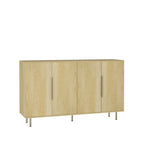 Wood Modern Buffet Cabinet With Storage, Fluted Sideboard Large Buffet With Adjustable Shelves, Credenza, Accent Cabinet Console Table