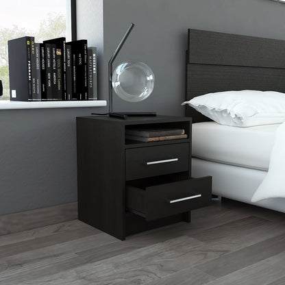 20" Wood Two Drawer Nightstand